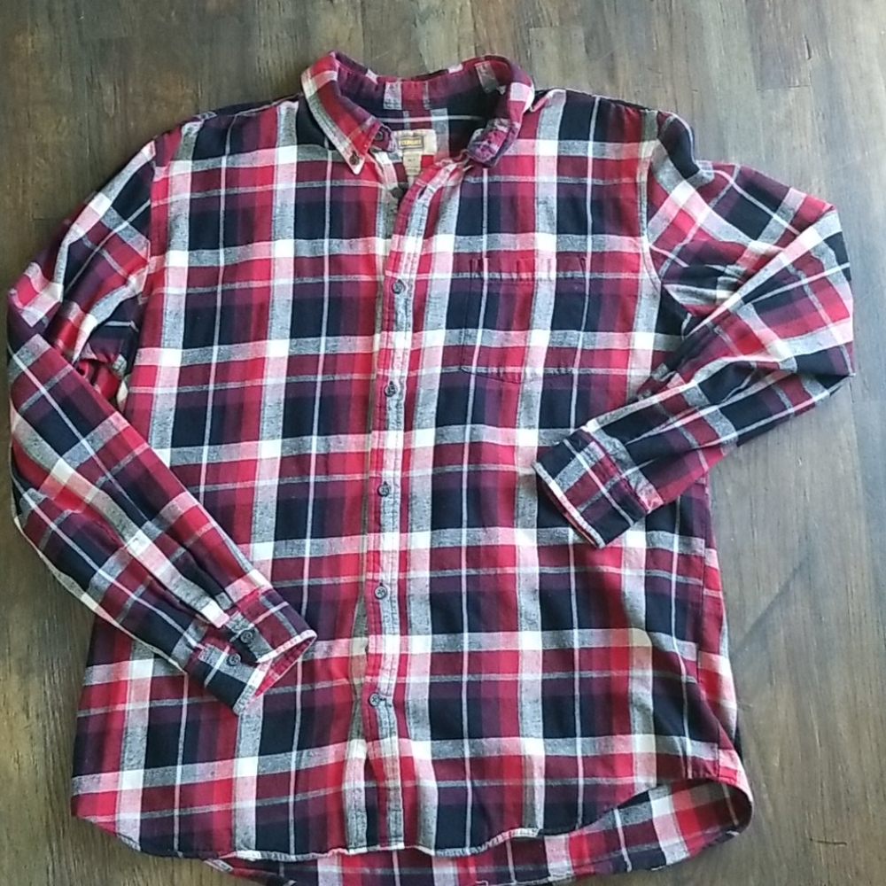 Big & tall Mens flannel button up
